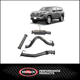 REDBACK 3.5" 409 STAINLESS STEEL DPF BACK EXHAUST SYSTEM FITS TOYOTA LANDCRUISER FJA300R 3.3L V6 7/2021-ON - MUFFLER