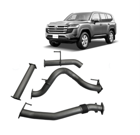 REDBACK 3.5" 409 STAINLESS STEEL DPF BACK EXHAUST SYSTEM FITS TOYOTA LANDCRUISER FJA300R 3.3L V6 7/2021-ON