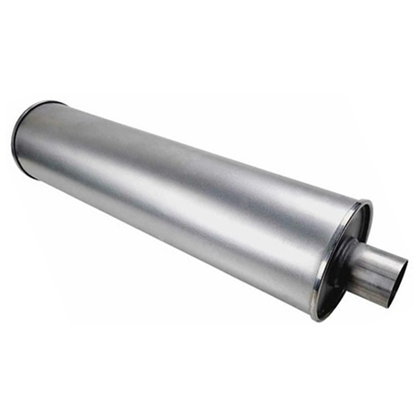 GLASS PACKED STRAIGHT THROUGH TRUCK MUFFLER 6" ROUND X 24" LONG X 2.5" IN/OUT (TR624250GP)