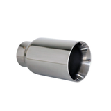 STRAIGHT CUT INNER CONE STAINLESS STEEL EXHAUST TIP - 2.5" INLET ID - 3.5" OUTLET (6.5" LONG)