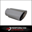 ANGLE CUT INNER CONE BLACK CHROME EXHAUST TIP - 2.5" INLET - 3" OUTLET (6.5" LONG)