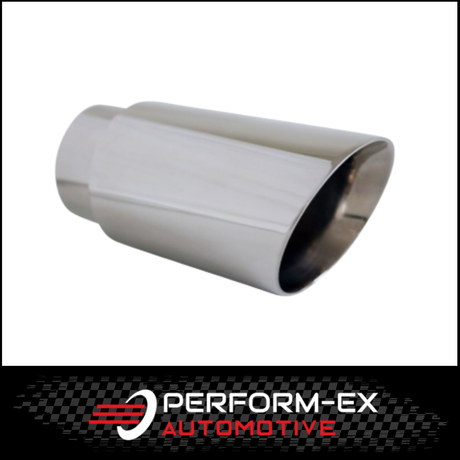 ANGLE CUT INNER CONE STAINLESS STEEL EXHAUST TIP - 2.5" INLET - 3" OUTLET (6.5" LONG)