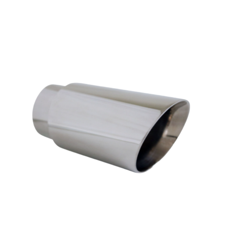 ANGLE CUT INNER CONE STAINLESS STEEL EXHAUST TIP - 2.5" INLET - 3" OUTLET (6.5" LONG)
