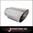 ANGLE CUT INNER CONE STAINLESS STEEL EXHAUST TIP - 2.5" INLET - 3.5" OUTLET (6.5" LONG)