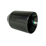 STRAIGHT CUT INNER CONE BLACK CHROME EXHAUST TIP - 3" INLET - 5" OUTLET (175MM LONG)