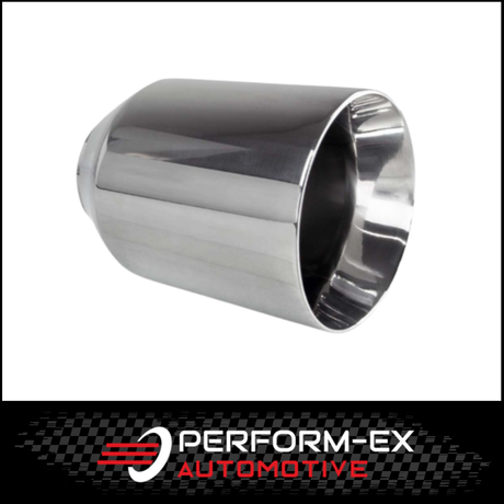 STRAIGHT CUT INNER CONE STAINLESS STEEL EXHAUST TIP - 3" INLET - 5" OUTLET (175MM LONG)