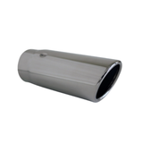 ANGLE CUT ROLLED IN STAINLESS STEEL EXHAUST TIP - 2.25" INLET - 2.5" OUTLET (6.5" LONG)