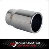 STRAIGHT CUT ROLLED IN EXHAUST TIP - 2.5" INLET - 2.75" OUTLET (5" LONG)