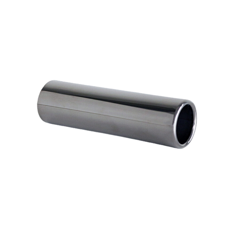 STRAIGHT CUT ROLLED IN EXHAUST TIP - 1.75" INLET - 1.75" OUTLET (6.5" LONG)