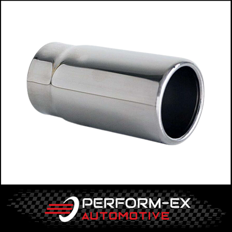 STRAIGHT CUT ROLLED IN EXHAUST TIP - 2.25" INLET - 2.5" OUTLET (5" LONG)