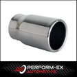 STRAIGHT CUT ROLLED IN EXHAUST TIP - 2.5" INLET - 3" OUTLET (5" LONG)