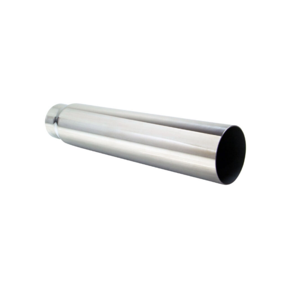 STRAIGHT CUT STAINLESS STEEL EXHAUST TIP - 2.25" INLET - 2.5" OUTLET (15" LONG)