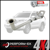 PERFORM-EX 3" STAINLESS STEEL DPF BACK EXHAUST SYSTEM FITS TOYOTA PRADO GUN156R 2.8L 4CYL 8/2015-10/201023 - PIPE ONLY