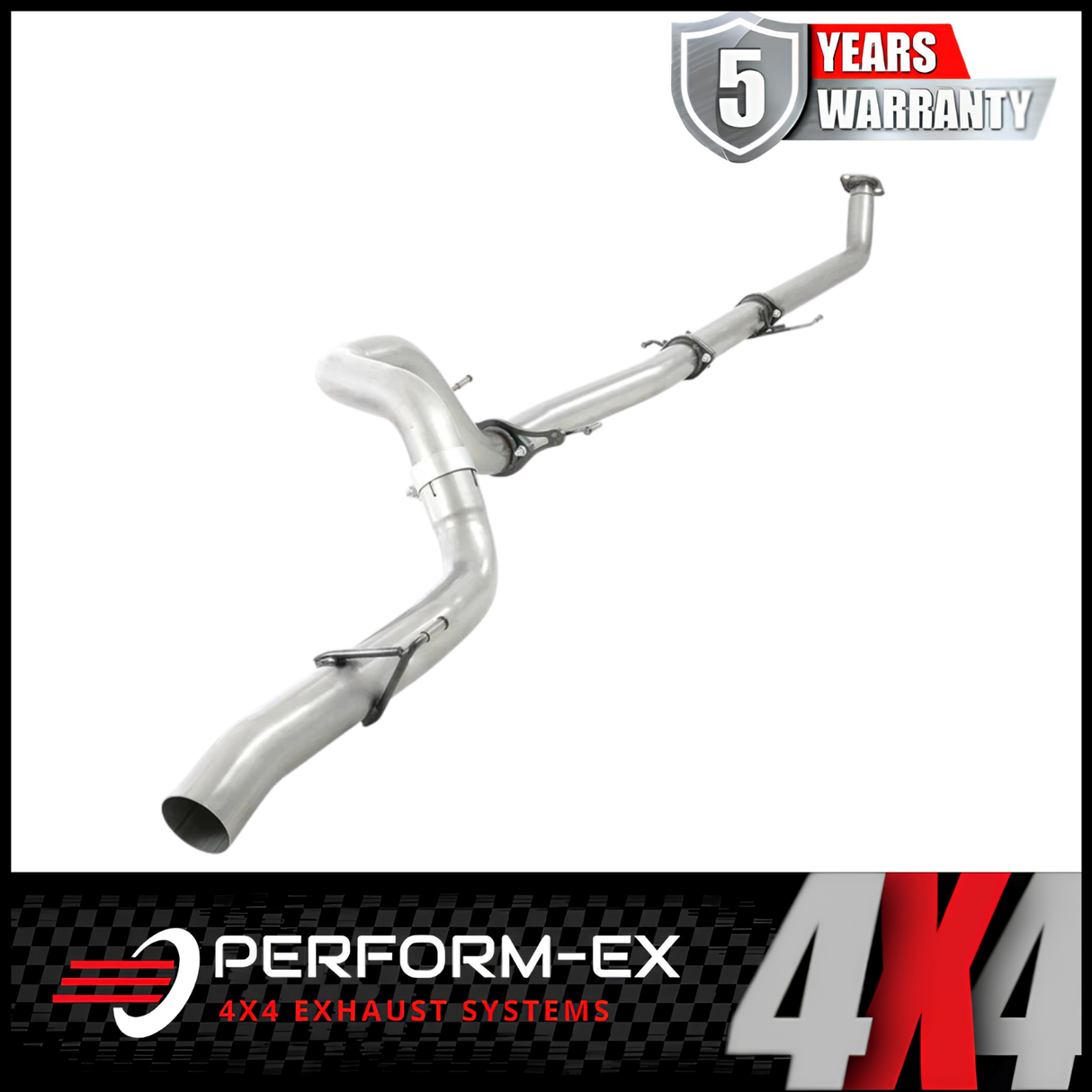 PERFORM-EX 3" STAINLESS STEEL DPF BACK EXHAUST SYSTEM FITS TOYOTA PRADO GUN156R 2.8L 4CYL 8/2015-10/201023 - PIPE ONLY