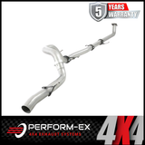 PERFORM-EX 3" STAINLESS STEEL DPF BACK EXHAUST SYSTEM FITS TOYOTA PRADO GUN156R 2.8L 4CYL 8/2015-10/201023 - PIPE ONLY