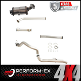 PERFORM-EX 3" STAINLESS STEEL TURBO BACK EXHAUST SYSTEM WITH DPF DUMMY FITS TOYOTA PRADO GUN156R 2.8L 4CYL 8/2015-10/2023 - PIPE ONLY