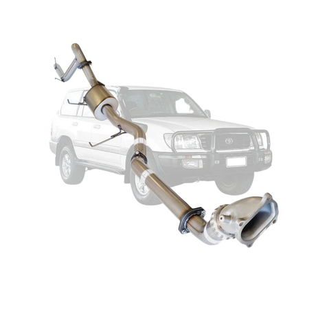 PERFORM-EX 3" STAINLESS STEEL TURBO BACK EXHAUST SYSTEM FITS TOYOTA LANDCRUISER HDJ100R 4.2L TD 2000-2007