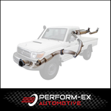 PERFORM-EX 3" STAINLESS STEEL TURBO BACK EXHAUST SYSTEM FITS TOYOTA LANDCRUISER VDJ79R SINGLE CAB 2007-2016