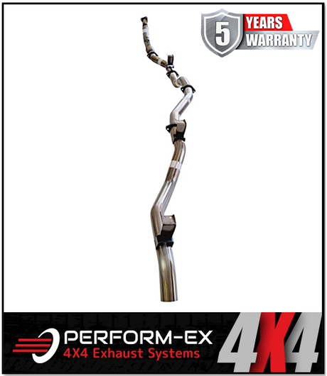 PERFORM-EX 3" STAINLESS STEEL TURBO BACK EXHAUST SYSTEM FITS TOYOTA LANDCRUISER VDJ79R 2012-2016 DUAL CAB