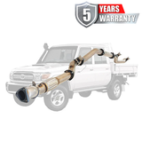 PERFORM-EX 3.5" STAINLESS STEEL TURBO BACK EXHAUST SYSTEM FITS TOYOTA LANDCRUISER VDJ79R 4.5L V8 2016-2025