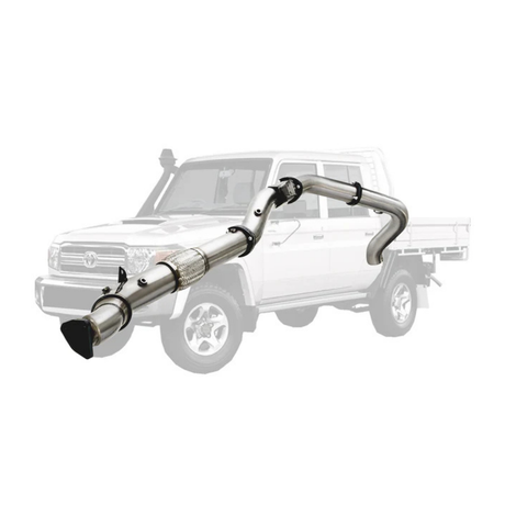 PERFORM-EX 4" STAINLESS STEEL TURBO BACK EXHAUST SIDE EXIT SYSTEM FITS TOYOTA LANDCRUISER VDJ79R 4.5L V8 2016-2025