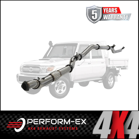 PERFORM-EX 4" STAINLESS STEEL TURBO BACK EXHAUST SYSTEM FITS TOYOTA LANDCRUISER VDJ79R 4.5L V8 2016-2025
