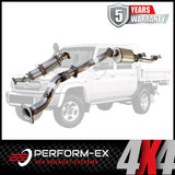 PERFORM-EX 3" STAINLESS STEEL TURBO BACK EXHAUST SYSTEM WITH DPF DUMMY FITS TOYOTA LANDCRUISER VDJ79R 4.5L V8 2016-2025