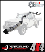 PERFORM-EX 3" STAINLESS STEEL TURBO BACK EXHAUST SYSTEM (DPF DELETE) FITS TOYOTA LANDCRUISER VDJ79R 4.5L V8 2016-2025 - CAT/P
