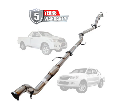 PERFORM-EX 3" STAINLESS STEEL TURBO BACK EXHAUST SYSTEM FITS TOYOTA HILUX KUN26R 3.0L 4CYL 2005-2015