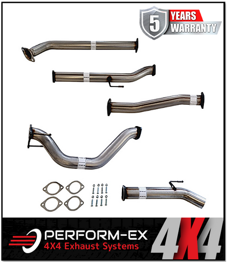 PERFORM-EX 3" STAINLESS STEEL DPF BACK EXHAUST SYSTEM FITS TOYOTA HILUX GUN126R 2.8L 4CYL 2015-ON