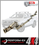 PERFORM-EX 3" TURBO BACK STAINLESS STEEL EXHAUST SYSTEM (DPF DELETE) FITS TOYOTA HILUX GUN126R 2.8L 4CYL 2015-ON