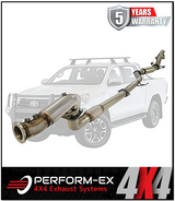 PERFORM-EX 3" TURBO BACK STAINLESS STEEL EXHAUST SYSTEM (DPF DELETE) FITS TOYOTA HILUX GUN126R 2.8L 4CYL 2015-ON