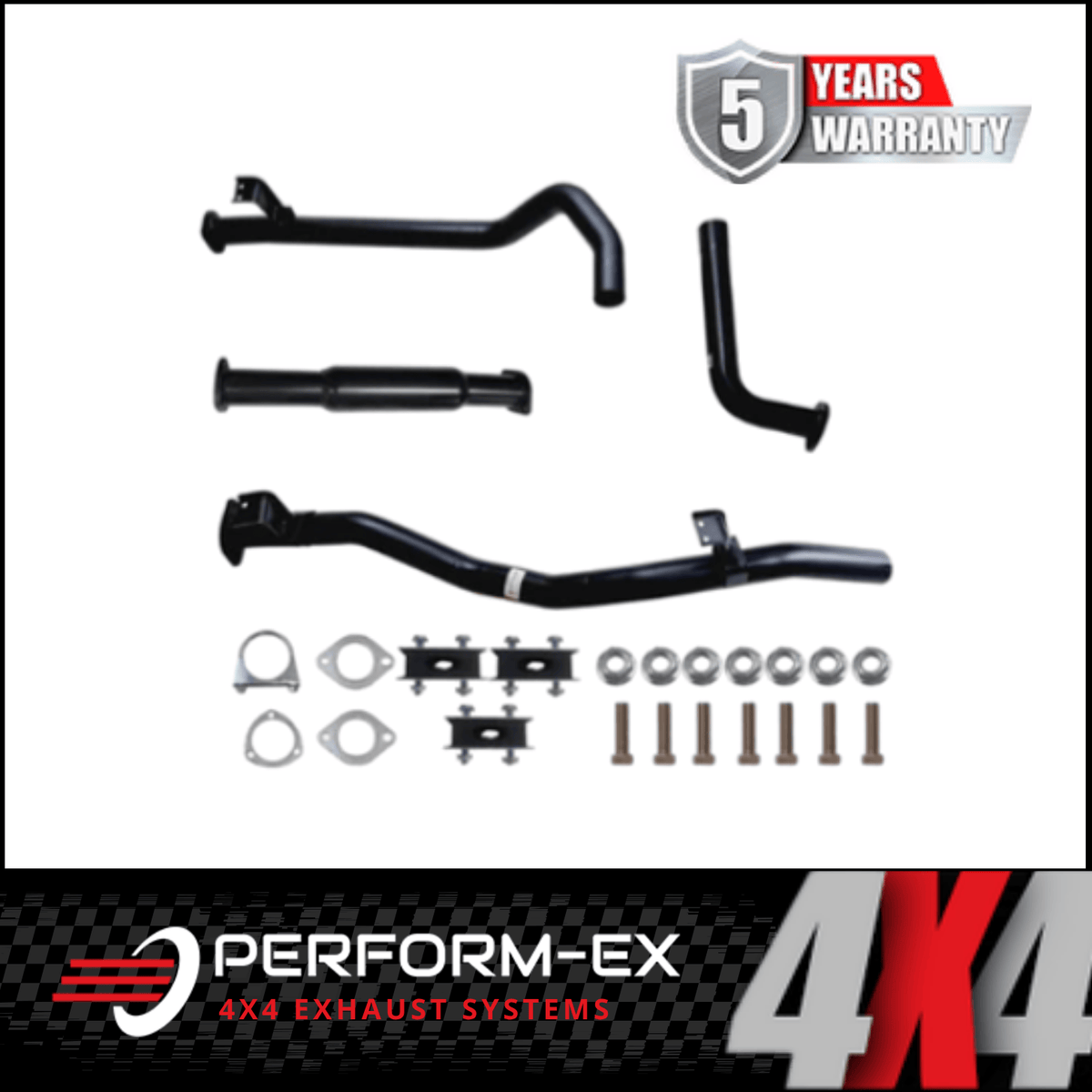 PERFORM-EX 2.5" (63MM) EXHAUST WITH HOTDOG FITS TOYOTA LANDCRUISER HZJ79R 1999-2007 (TY279-HO)