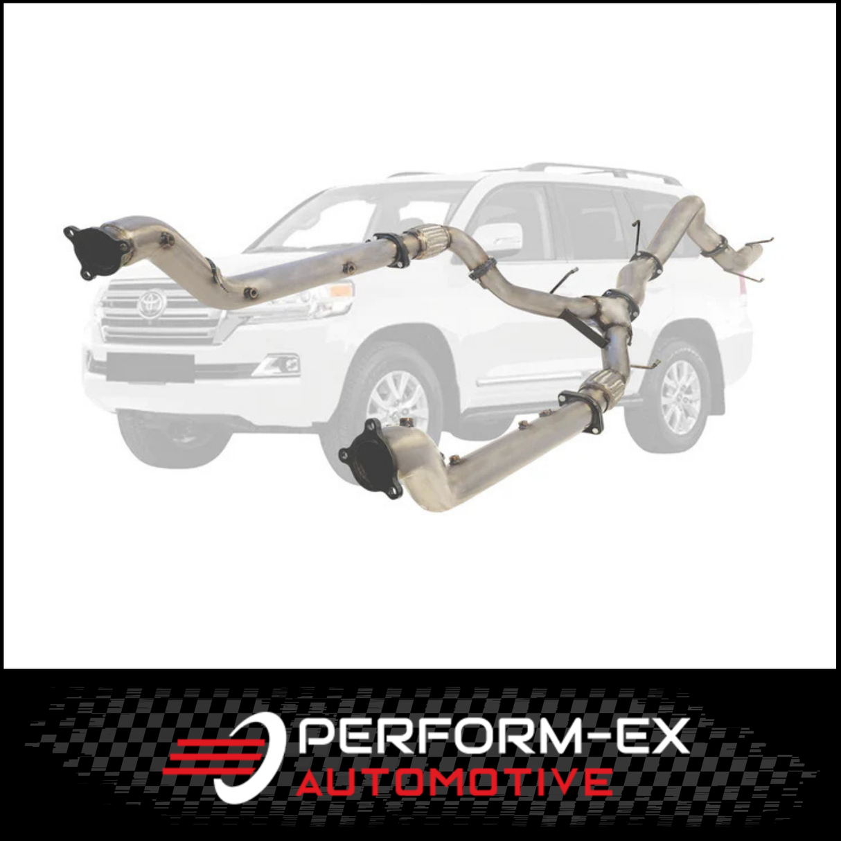 PERFORM-EX 3" TWIN INTO SINGLE 4" TURBO BACK EXHAUST SYSTEM (DPF DELETE) FITS TOYOTA LANDCRUISER VDJ200R 2015-2021