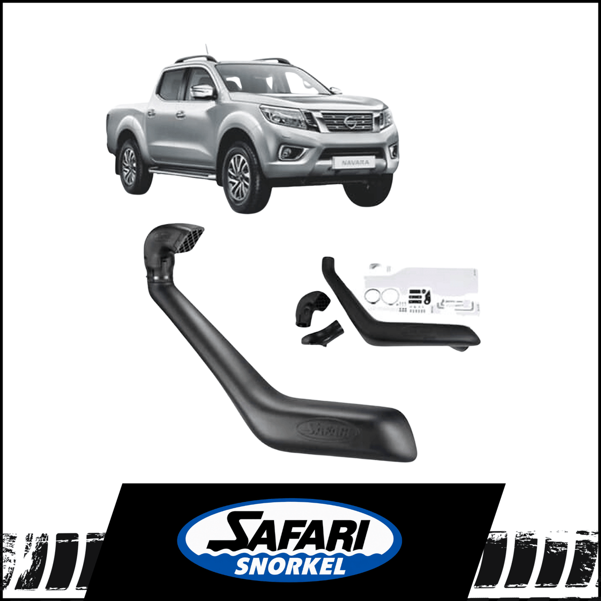SAFARI SNORKEL KIT FITS NISSAN NAVARA D23 NP300 4DR 2.3L YS23DDTT 4CYL 03/2015-ON (SS741HF)
