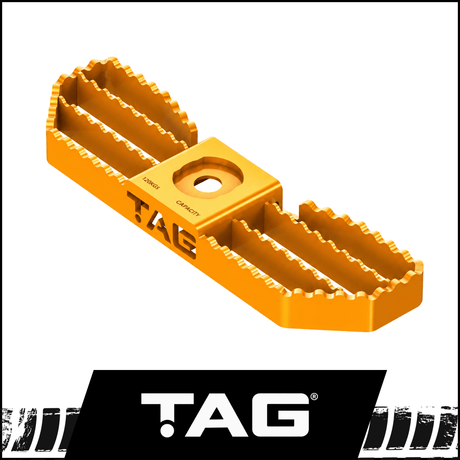 TAG HEAVY DUTY SERRATED HITCH STEP IN YELLOW - UNIVERSAL TOWBAR  BALLMOUNT ATTACHMENT (THS001-Y)