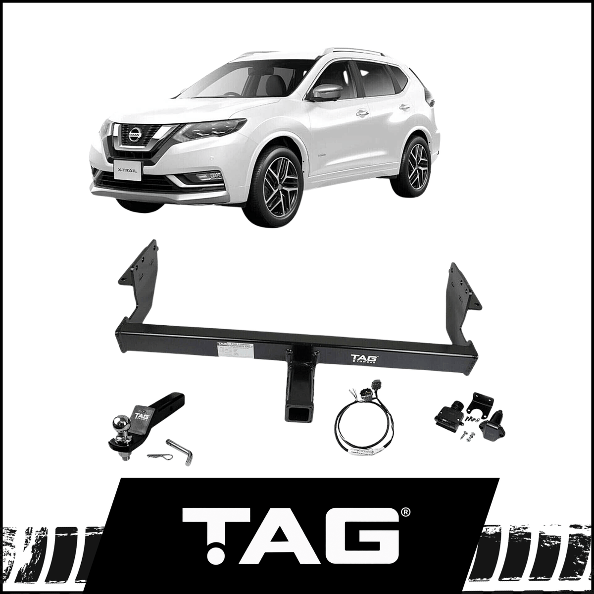 TAG HEAVY DUTY TOWBAR (1500KG) FITS NISSAN X-TRAIL T32 WAGON 6/2014-7/2022 (T4D627)
