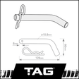 HITCH PIN TO SUIT CLASS 4 TOWBAR - INCLUDES R-CLIP (UNT080BLIS)