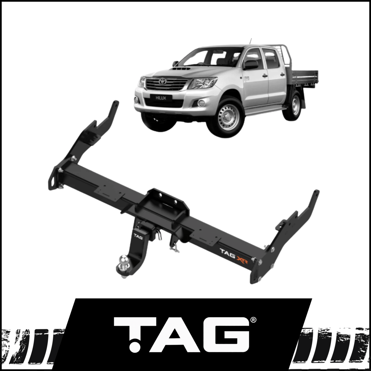 TAG XR EXTREME RECOVERY TOWBAR (3500KG) FITS TOYOTA HILUX KUN26R 3/2005-9/2015 (TXR815)