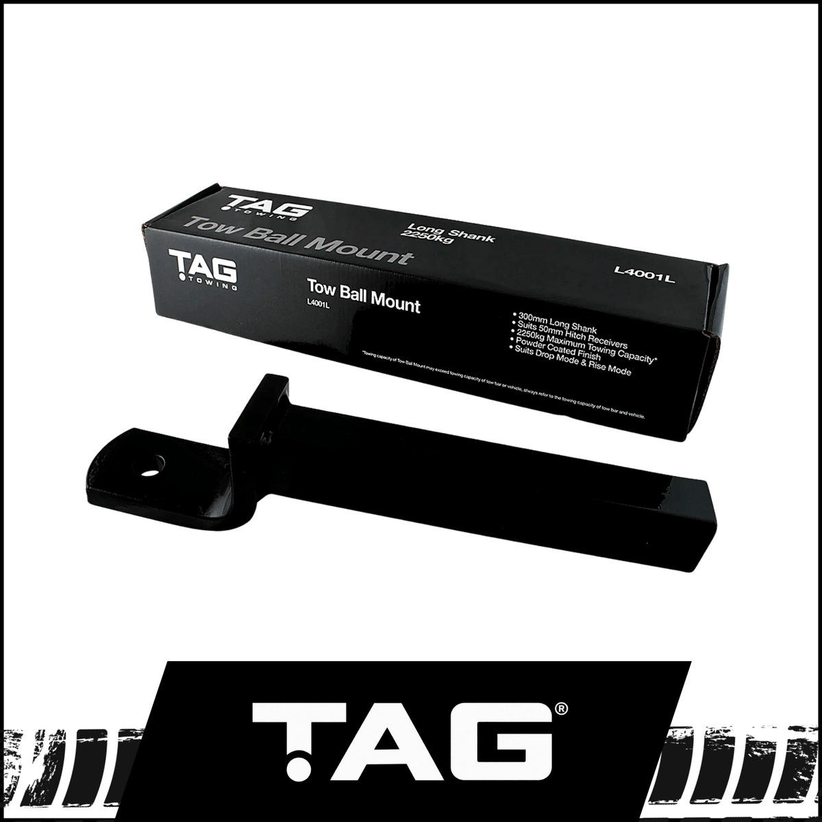 TAG LONG SHANK 2250KG TOW BALL MOUNT (L4310)