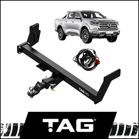 TAG HEAVY DUTY TOWBAR KIT (3000KG) FITS GREAT WALL CANNON NPW 9/2020-ON (T4G839-K201)