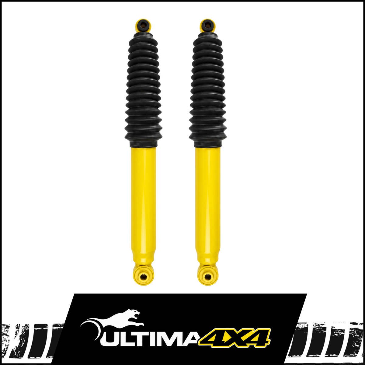 ULTIMA 4X4 NITRO GAS HEAVY DUTY REAR SHOCKS FITS NISSAN NAVARA D23 NP300 3/2015-ON (400445)