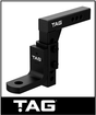 TAG ADJUSTABLE HEAVY DUTY TOW BALL MOUNT - 90° FACE, 50MM SQUARE HITCH (UNTTBM450)