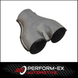 Y-PIPE PRESSED COLLECTOR - SINGLE 3" (76MM) INTO DUAL 2.5" (63MM)