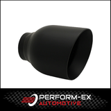 ANGLE CUT INNER CONE MATTE BLACK EXHAUST TIP - 3" INLET - 4" OUTLET (5" LONG)