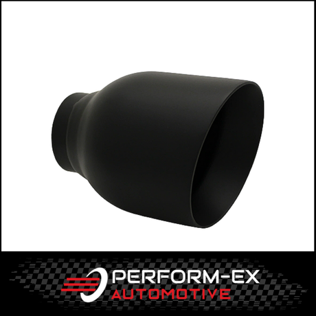 ANGLE CUT INNER CONE MATTE BLACK EXHAUST TIP - 2.25" INLET - 4" OUTLET (5" LONG)