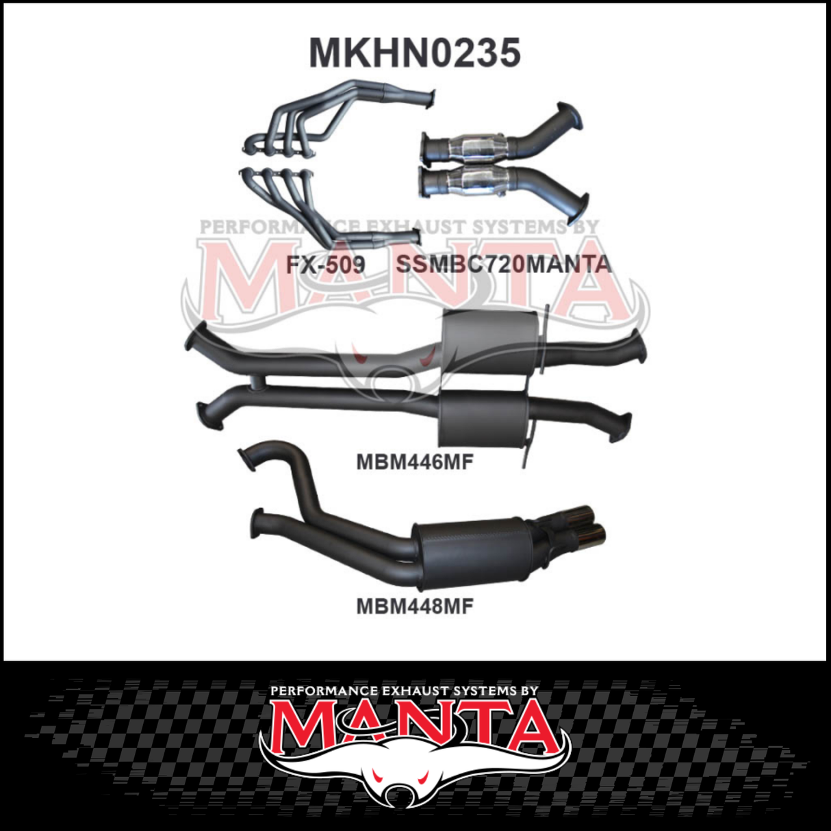 MANTA ENGINE BACK EXHAUST SYSTEM FITS HOLDEN COMMODORE VU VY VZ 5.7L 6.0L V8 UTE (MKHN0235)