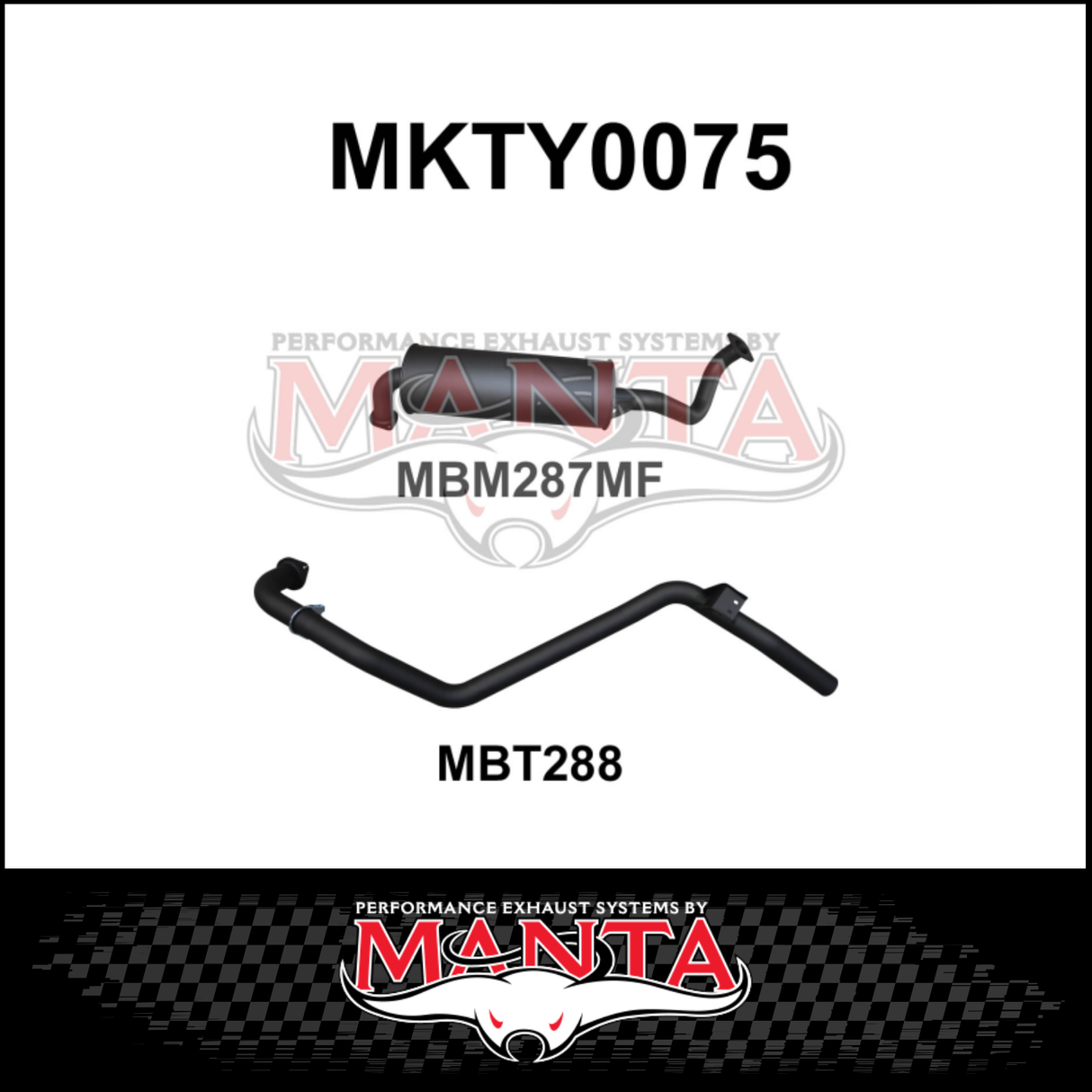 MANTA 2.5" ENGINE PIPE BACK EXHAUST SYSTEM FITS TOYOTA LANDCRUISER HZJ80R 4.2L 1HZ DIESEL 1990-1997 (MKTY0075)