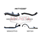 MANTA 3" TURBO BACK EXHAUST SYSTEM WITH HOTDOG FITS TOYOTA LANDCRUISER HZJ105R 4.2L 1HZ WITH DTS TURBO 1998-2007 (MKTY0087)