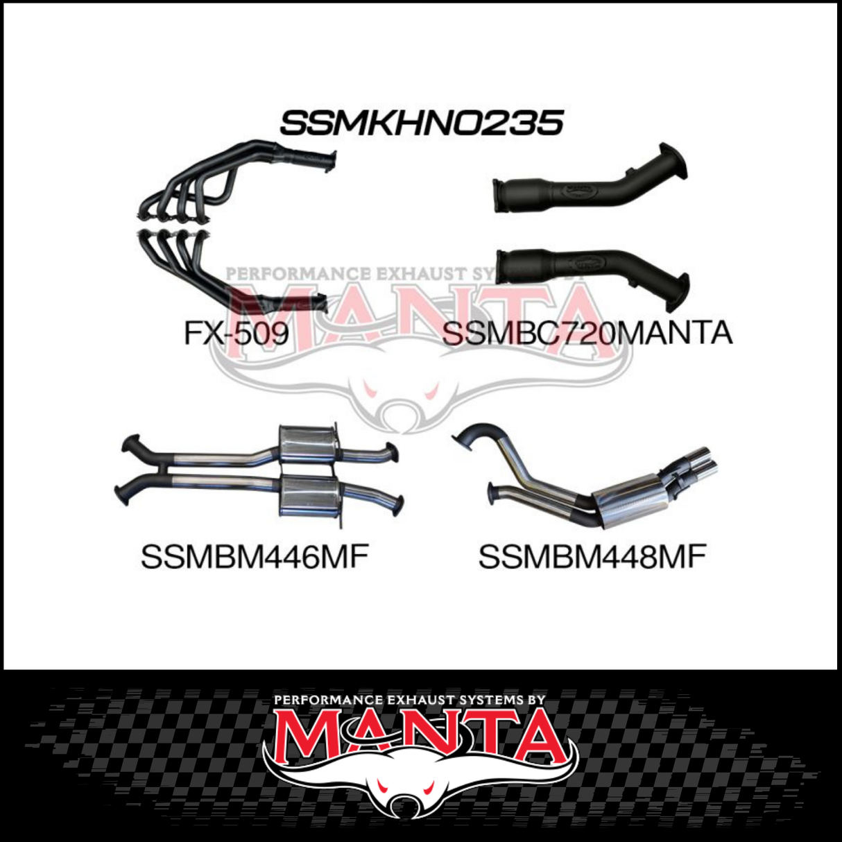 MANTA ENGINE BACK EXHAUST SYSTEM FITS HOLDEN COMMODORE VU VY VZ 5.7L 6.0L V8 UTE (SSMKHN0235)